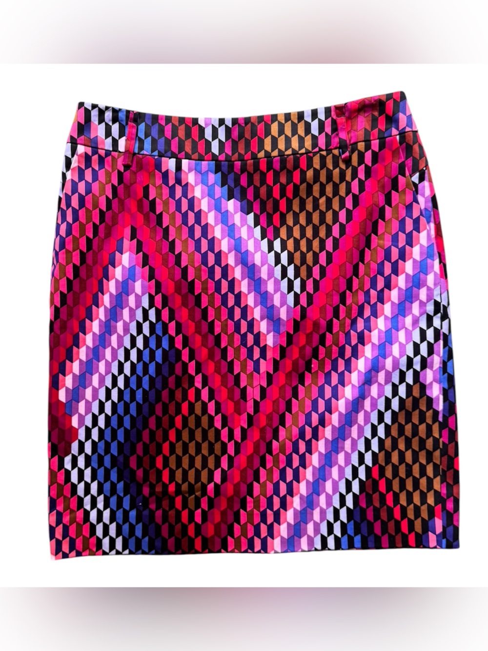 Etcetera Multi-Color Geometric Mini Skirt 631